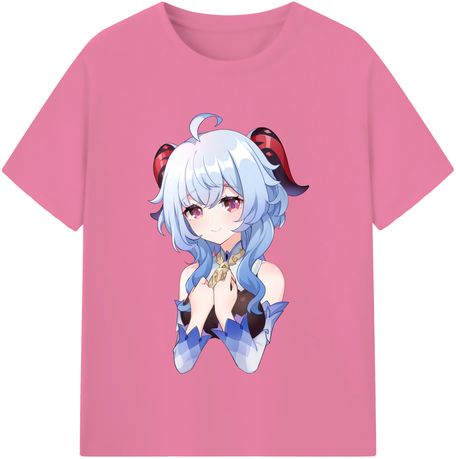 げんし神 甘雨 かんう genshin Ganyu 綿100％半袖Tシャツ（フロントプリント）
